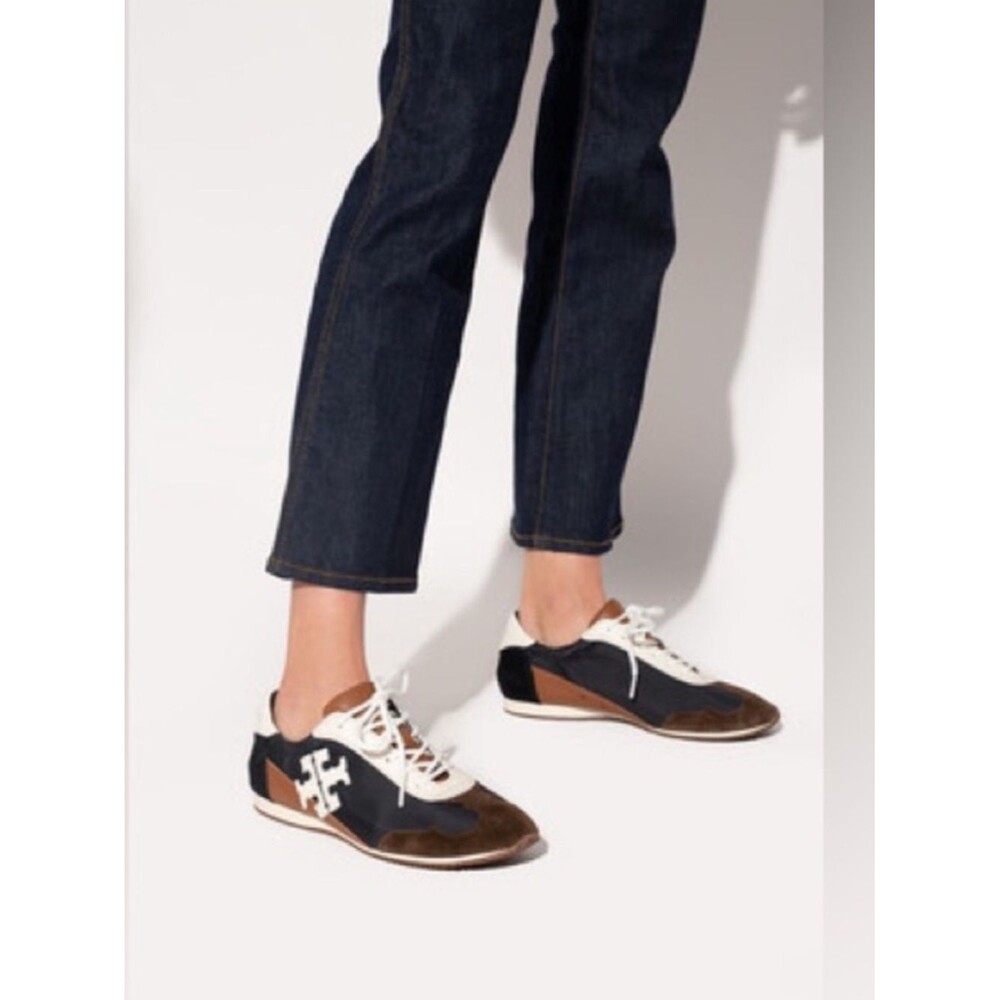 Tory Burch Sneaker Black / Brown and Ivory 6.5